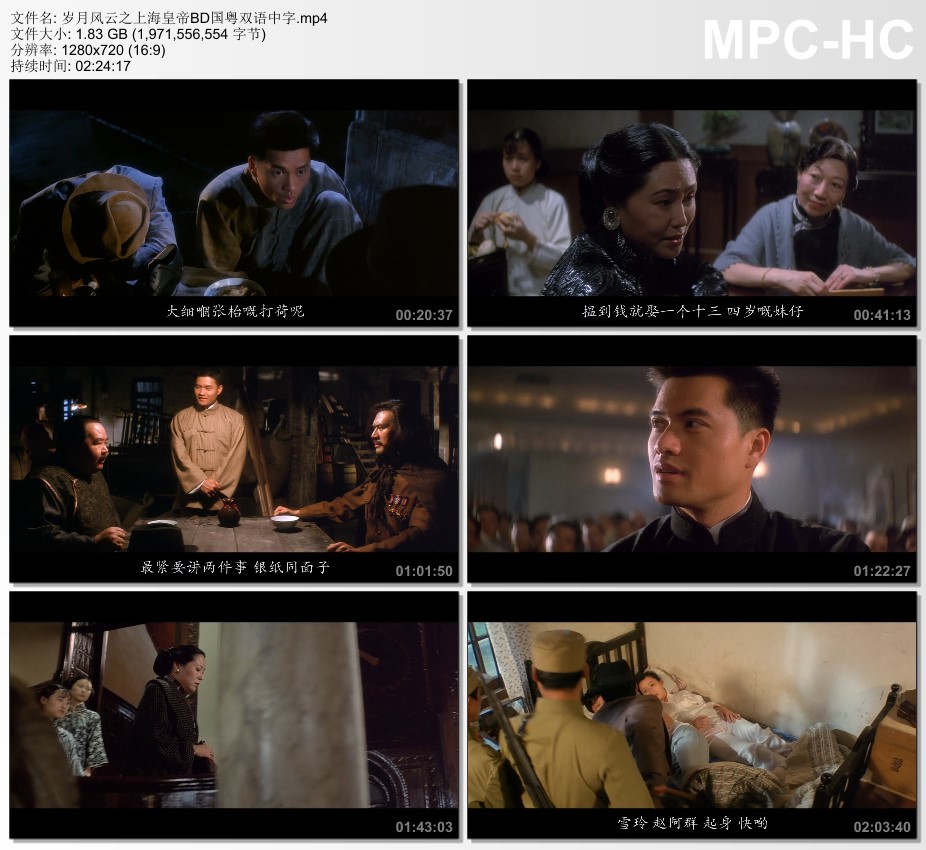 1993年香港8.0分经典犯罪片《岁月风云之上海皇帝》